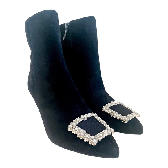 Sam Edelman Stunning Ulissa Luster Imitation Pearl Pointed Toe Bootie Size 5.5 - Picture 12 of 15